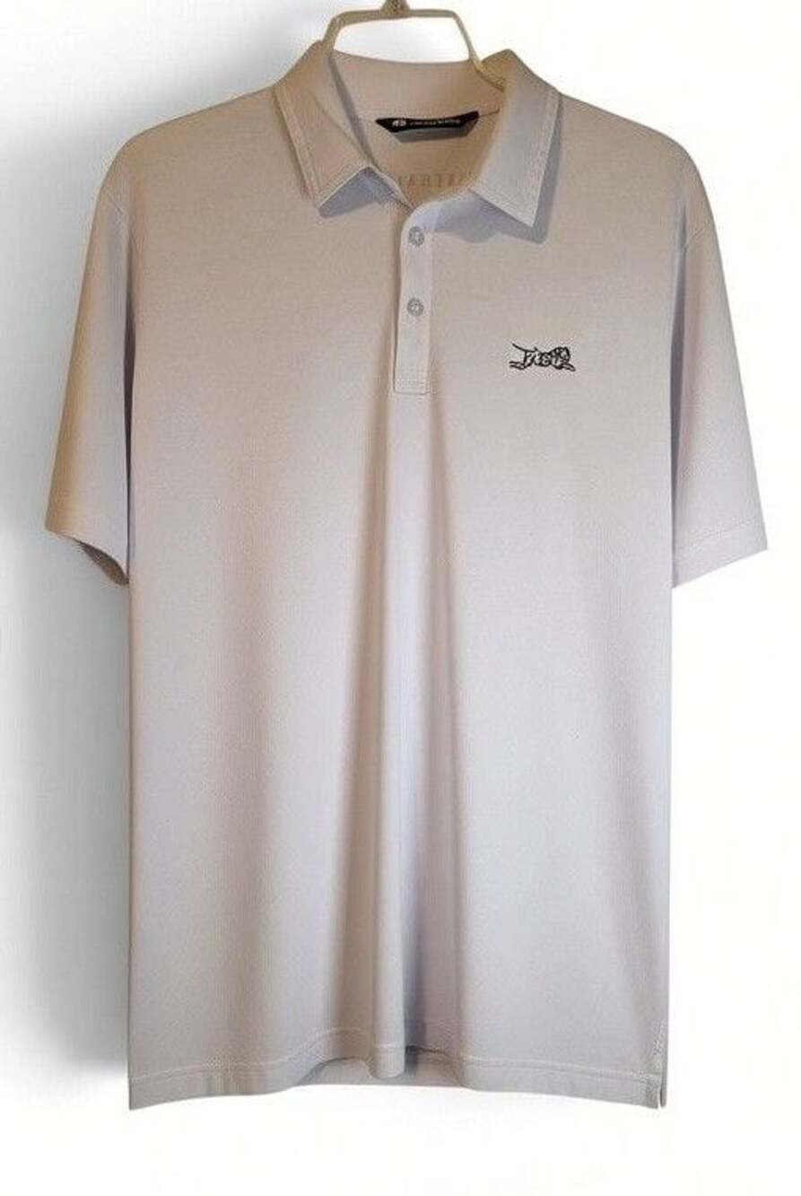 TravisMathew Polo Size L White Tiger Embroidery